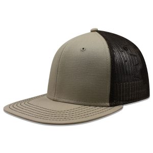 Paquete 24 Gorras Planas Snapback Modelo Trucker 2T, ponchado gratis<span> - </span>Beige