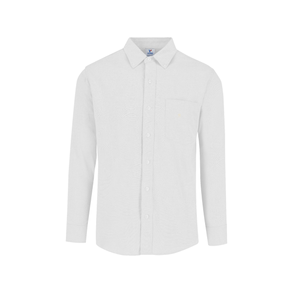 Camisa Tipo Oxford Manga Larga, para Caballero<span> - </span>Blanco, S